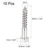 sourcing map Hex Lag Screws, M10 x 60mm 304 Stainless