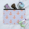 Anchors and Dots Sailing Pattern Makeup Cosmetic Bag Organizer Pouch