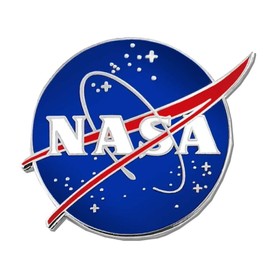 NASA Pin with dual pin posts and deluxe pin clasps