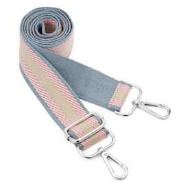 Silvery Buckles Wide Shoulder Strap Adjustable Replacement Belt Guitar Style Crossbody Bag Handbag Strap Multicolor Canvas Straps(Wide:1.4in,Long:49.2in) (Color13)