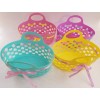 Greenbrier Easter Baskets Oval Plastic w Ribbons 7.5”H x 11.5”W