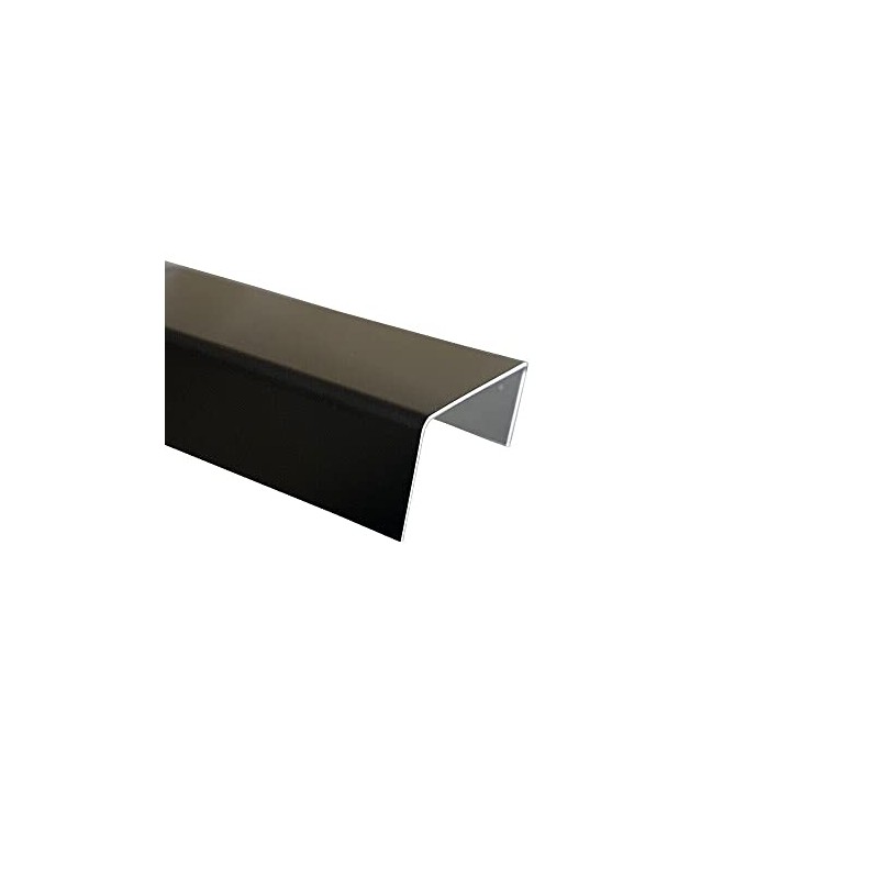 Cover Profile Aluminium Black, 2000 mm U-Profile Decorative Exterior 20