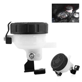 Front Brake Reservoir, Universal Motorcycle Brake Reservoir Front Fluid Bottle Motorcycle Master Clutch Oil Cup Cylinder with Bracket No Oil Leak