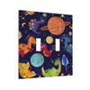 Astronaut Dinosaur Galaxy Starry 2 Gang Double Toggle Light Switch