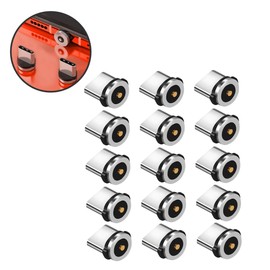 LALAFINA 15Pcs USB C Magnetic Adapter Tips Rotating Charging Connector for Type C Devices Fast Data Transfer Compatible with USB C Chargers Cables