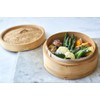 Happy Sales , Three Piece 6 Inch Bamboo Steamer