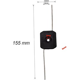 5Pcs Weed Trimmer Blades - Durable Replacement String Blades for Cordless Trimmers, Universal Fit Brush Cutter Heads with Anti-Wear Design (Black)