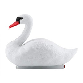 Garden Decoration Swan, Plastic Floating Swan White Goose Pond Decoration Simulation Swan from the Pond Decorative Figure, Swan Pond Decoration Floating for Pond Garden, White, Garden