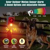 Qualirey 4 Pack Solar Outdoor Motion Sensor Alarm in 2