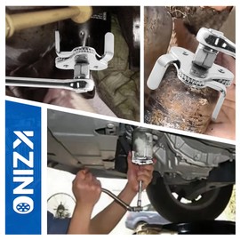 KZINO Oil Filter Removal Tool, Universal Oil Filter Wrench, Oil Filter Removal Tool Adjustable 2-1/2 to 4 inch & 3 to 5-1/2 inch, 1/2" Drive, Oil Filter Change Set (Flat)