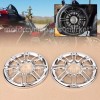 Unbranded Chrome 3D Rear Speaker Trim Grill Cover for Harley