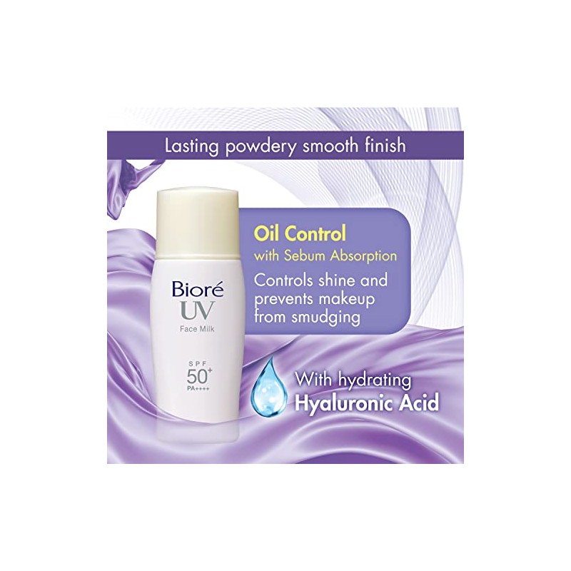Biore Smooth UV Perfect Face Milk, SPF 50+, PA+++, 1.1