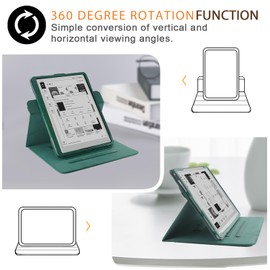 Tading Standing Premium PU Leather Case for Onyx Boox Go 10.3 Tablet (2024 Released), Lightweight Book Folio Cover with Auto Sleep/Wake (Green)