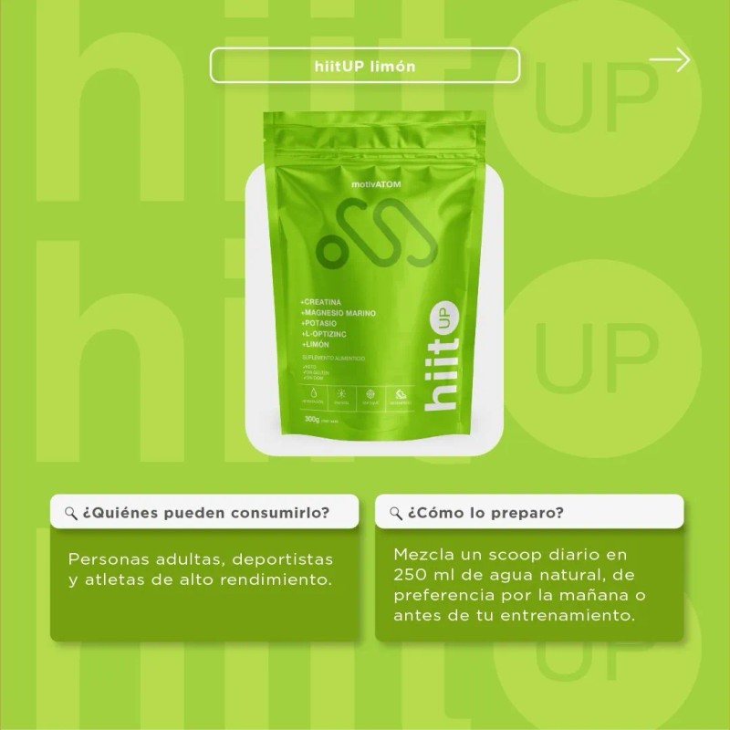 Motivatom - Hiit Up Electrolitos + Creatina Monohidratada