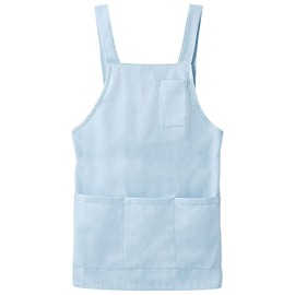 Anfamie Non-Iron Apron, Nursery, Nursing Care, Dental Hygienist, Men's, Women's, Large Size, Antistatic Processing, 9 Colors Available, saxon blue