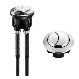 38mm Toilet Flush Button Adjustable Thread Diameter Dual Flush Toilet Button Replacement Round Head Toilet Push Button for Bathroom Toilet Water Tank Repair (Small Size)