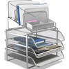 TRU RED Staples All-In-One 10-Compartment Wire Mesh Desk Organizer -