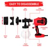 DEKOPRO Paint Sprayer, 700W Electric Spray Paint Gun for House