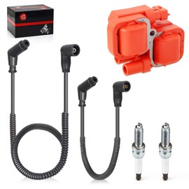 MOTO1988 Ignition coil & Spark plug w/Wire Cap for Can-Am Maverick Max 1000 1000R 2013-2018, 420665330