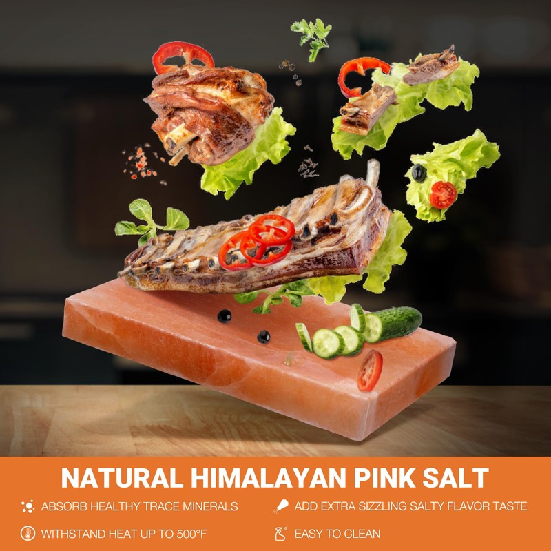 Onlyfire Himalayan Salt Block For Grilling, Cooking, Searing, Cutting and
