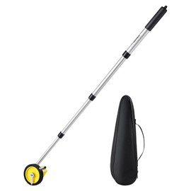 Measuring Wheel in Feet, Firecore Walking Distance Measuring Wheel for Construction Yard Landscaping, Aluminum Telescoping Handle with Carry Bag, Roller Counter Measure Range 0-999 ft