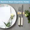 sourcing map 2pcs Chopstick Rest, 304 Stainless Steel Chopsticks Holder