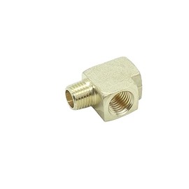 CDQBWKJGFJ 2 Pcs Brass Street Tee 1/4" NPT Female x 1/4" NPT Male x 1/4" NPT Female Pipe Fitting, Male Run Tee, Oil Pressure T Fitting