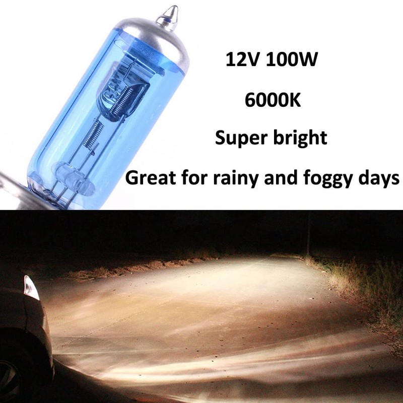 ETOPARS - 2 bombillas halógenas de gas xenón H4 de