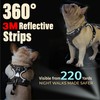 Dog Harness No-Pull with Front & Back D-Rings, Water-Repellent 600D