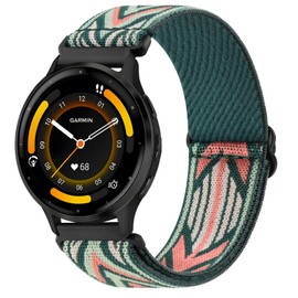 YLK Elastic Garmin Bracelet for Garmin Venu 3 / Venu 2 / Forerunner 255/265 / Vivoactive 4 for Men and Women, 22 mm Nylon Watch Strap, Adjustable Sports Replacement Strap, 22 mm, Nylon, No Gemstone