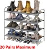 Simple Houseware 4-Tier Shoe Rack Storage Organizer 20-Pair, Grey