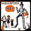14FT Halloween Inflatable Sitting Skeleton Decorations Outdoor