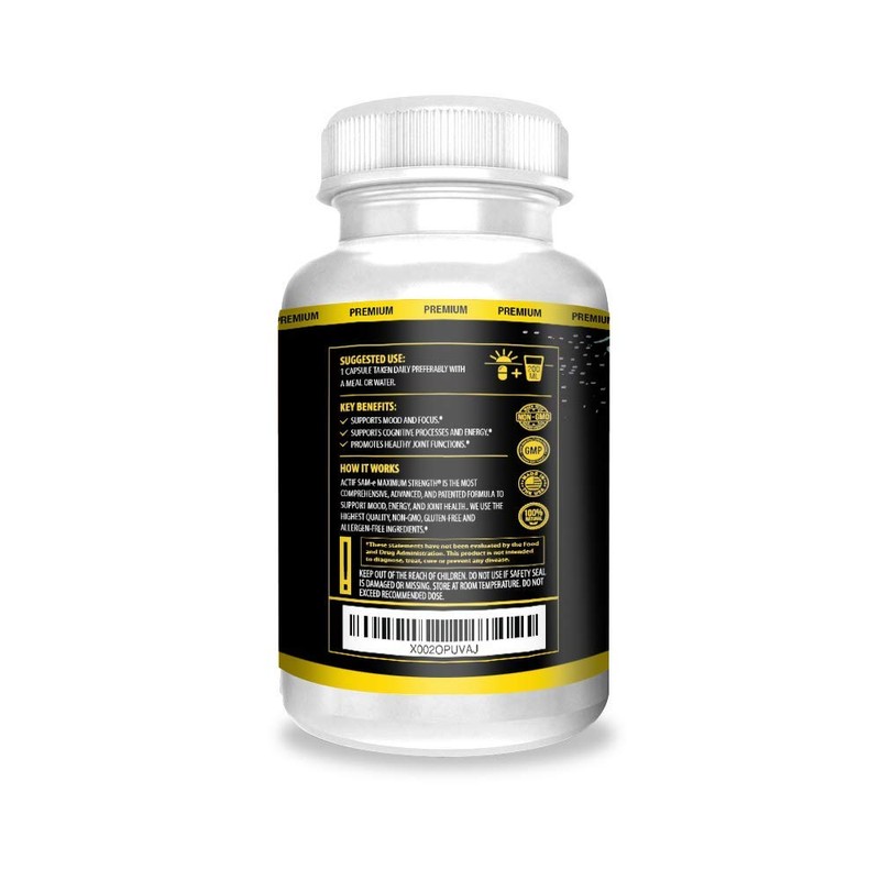 ACTIF SAM-e Maximum Strength with 400mg High Absorption SAM-e for