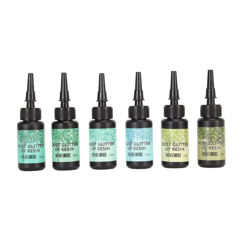 6pcs Colored UV Resin 10ml Each Pen Shaped Fast Curing