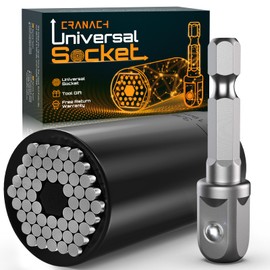 CRANACH Stocking Stuffers Super Universal Socket Tools- Gifts for Men Women Grip Socket with Power Drill Adapter Cool Gadgets for Men Car Gift Ideas for Husband Grandpa Christmas Gifts(Black)