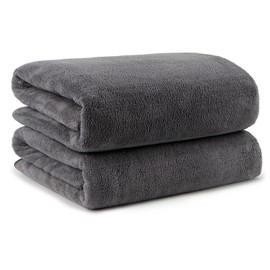 Orighty Bath Towels Pack of 2(27'' x 54'') - Soft Feel, Highly Absorbent, Quick Drying Microfiber for Body, Sport, Yoga, SPA, Fitness - Grey