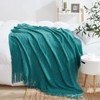 KASYLAN 100% Acrylic Knitted Throw Blanket Textured Solid Soft Decorative