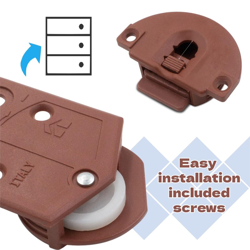 Wardrobe Rollers, Sliding Door Pulley, 6Pcs