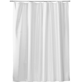 Valneo Shower curtain with anti-mould effect, white, 180 x 200 cm. / 70.8 x 78.7 inches. incl. Fixing rings.