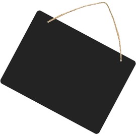 2 Hanging Chalkboard Signs, Large 9.84x8 inch - Double Sided | Standard Chalk and Other Side for Liquid Chalk Markers - Memo Message Sign - Mini Chalkboard for Home, Party, Store, Office, Garden