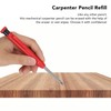 Mechanical Carpenter Pencil Kit Built in Sharpener 2.8mm Refills Woodworking