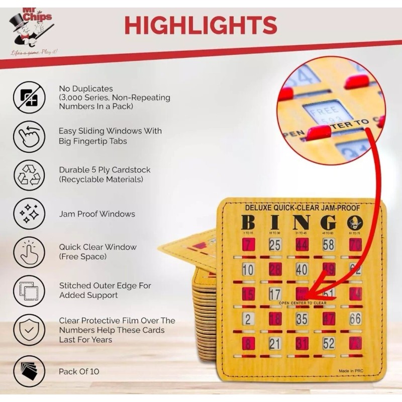 Mr Chips 10-MR CHIPS Jam-Proof Easy-Read Quick-Clear Deluxe Fingertip Slide