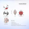 Ladybug Stud Earrings 925 Sterling Silver Leaf Stud Earrings for