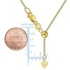 Yellow Gold Plated Sterling Silver Adjustable Box Link Chain Necklace,