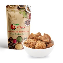 NY Spice Shop Afghan Jaggery (Gur) - 5 Pound Natural Sugar Cane Sweetener Date Palm Raw Jaggery Cubes - Perfect for Milk, Tea and Pudding