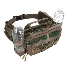 North Mountain Gear Camouflage Fanny Pack Lightweight Waterproof Military Hunting Climbing Camping Accessories (Mossy Oak Greenleaf)