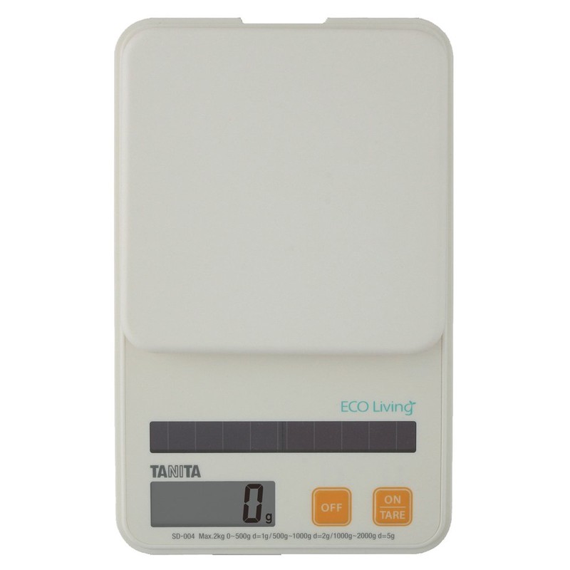 タニタ クッキングスケール キッチン はかり ソーラー 2kg 1g単位 オレンジ SD-004 OR