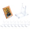 MABAHON 8Pcs Acrylic Plate Stands,Clear Display Stand Adjustable Clear Acrylic