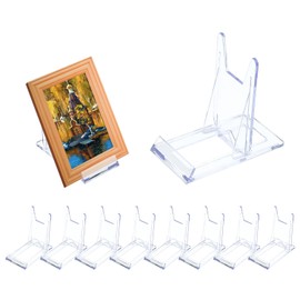 MABAHON 8Pcs Acrylic Plate Stands,Clear Display Stand Adjustable Clear Acrylic Plastic Display Stands Easel Multifunctional Display Holder for Photos, Place Cards, Phones, Books ( 6 x 11.2 x 10.5 cm)