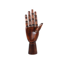 KUROFLY Hand Jewelry Holder Wooden Hand Mannequin for Jewelry, Ancient Dark Red Manikin Right Hand for Jewelry Sunglasses Holder,26cm, Right Hand